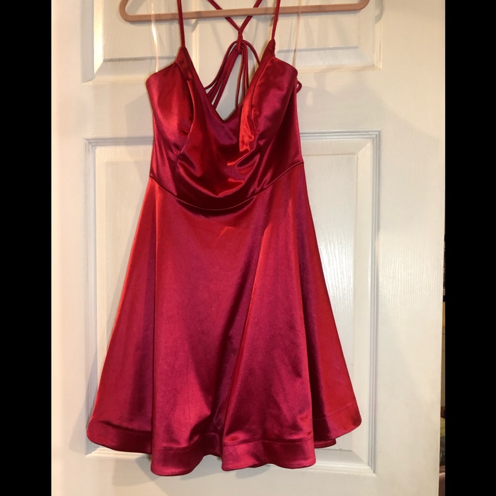 SHORT HOT PINK DRESS!!